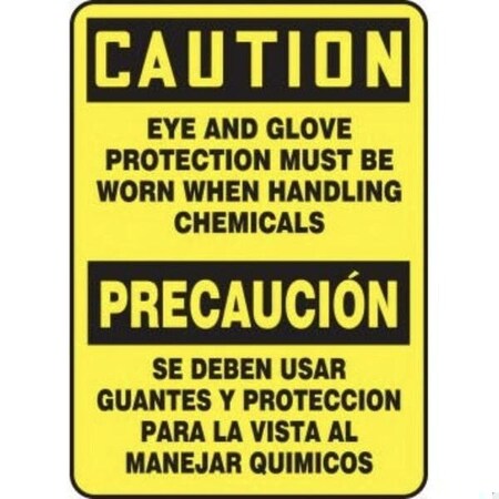 Accuform BILINGUAL SAFETY SIGN  SPANISH SBMPPE440VP SBMPPE440VP
